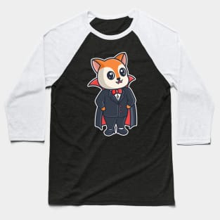 Cute Squirrel Wearing a Dracula Costume | Halloween Character Baseball T-Shirt